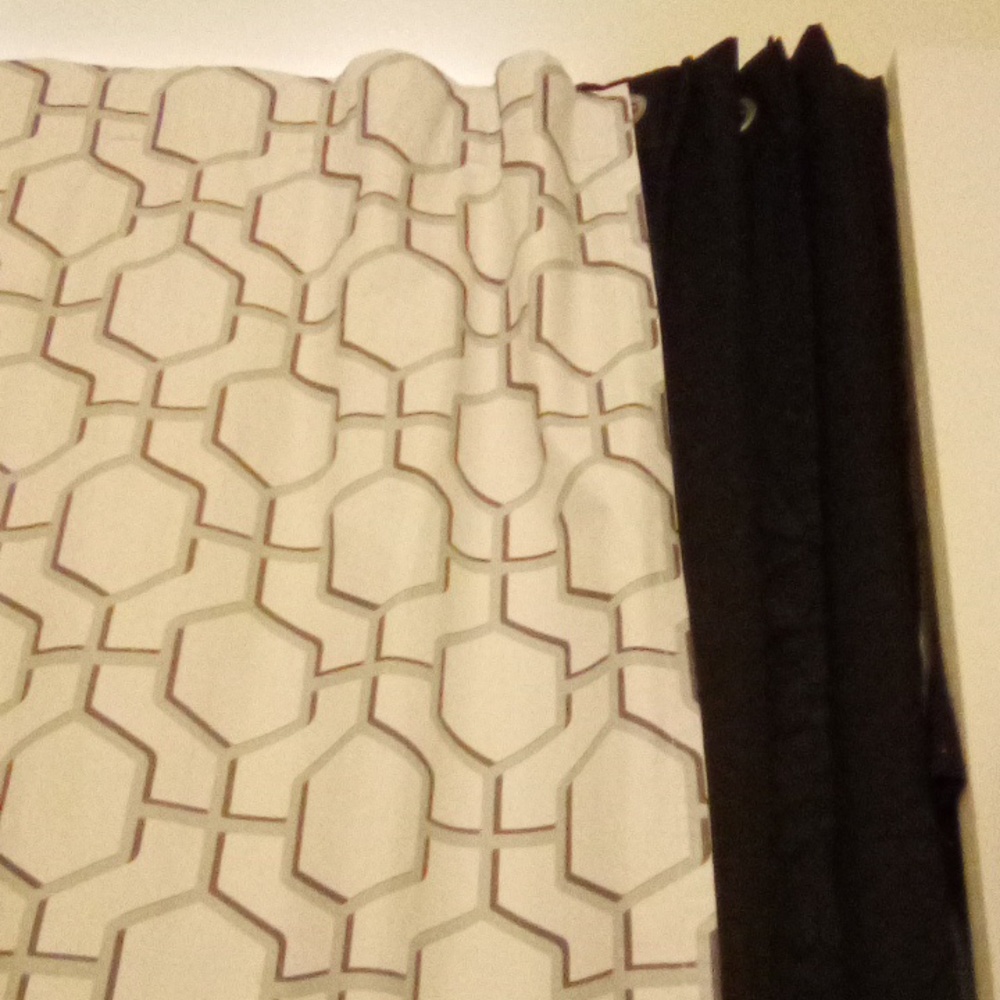 Black put curtains